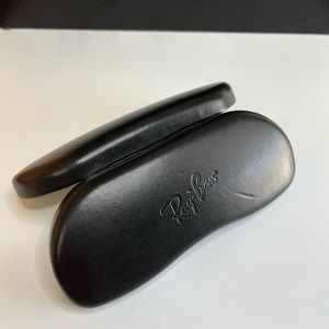 RAY-BAN hard shell clam shell closure glasses sunglasses case black grey